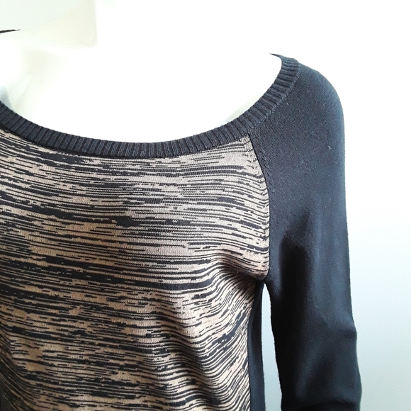 Reitmans Brown Long Sleeve Knit Tunic Sweater Boat Neck​ - Picture 4 of 7